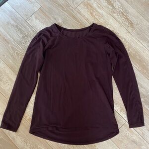 Lululemon Burgundy Long Sleeve Top size 8